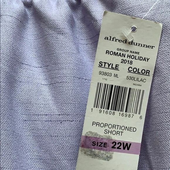 Alfred Dunner Classic Fit Corduroy Pants Lilac Purple Size 22W NWT - Picture 4 of 9